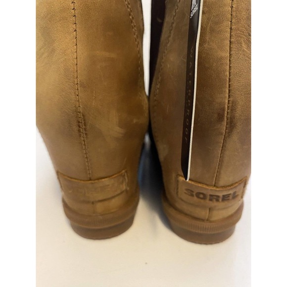 Sorel Women's Sorel Joan of Arctic Wedge II Camel Chelsea Leather Boots Sz 11M - Picture 6 of 10